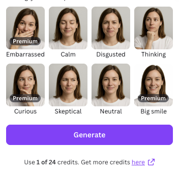 Bottom of the app panel in Canva