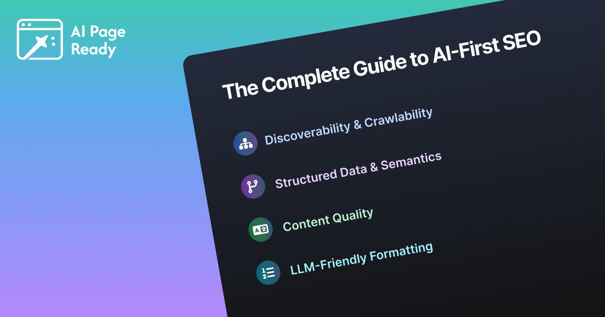 The Complete Guide to AI-First SEO | AI Page Ready