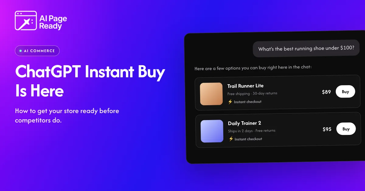 ChatGPT Instant Buy and how to get your store ready